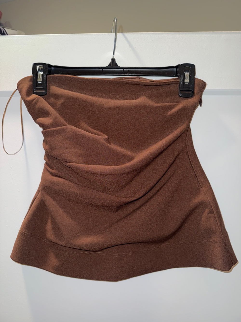 Abercrombie & Fitch Brown Draped Mini Skirt